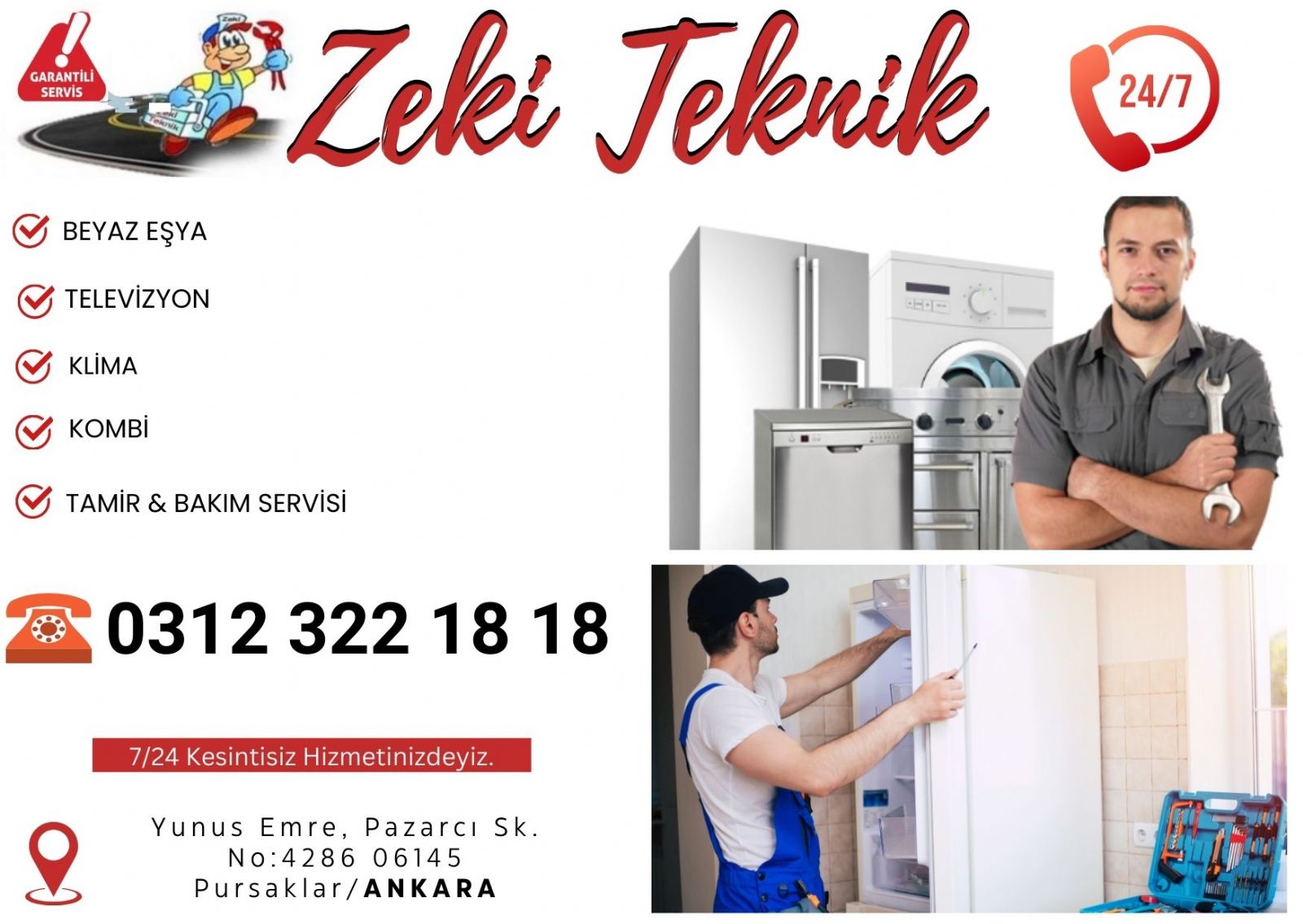 pursaklar - beyaz esya - servisi